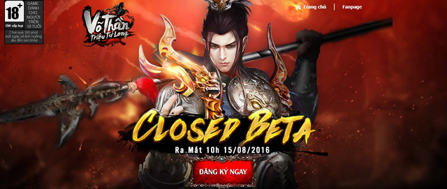 Võ Thần Triệu Tử Long ấn định Closed Beta vào 10h00 ngày 15/8/2016