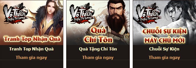 Tặng 305 giftcode game Võ Thần Triệu Tử Long