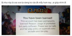Nhiều game thủ Việt chơi Clash of Clans hoảng hốt khi hay tin bị khóa tài khoản