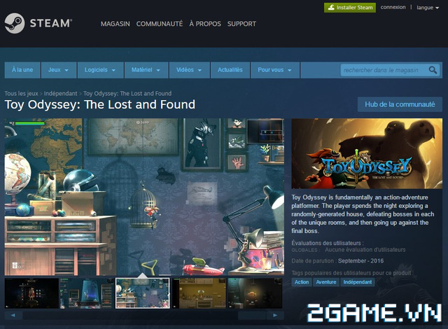 Photo of Game Việt Toy Odyssey được bán với giá hơn 300k VNĐ trên Steam