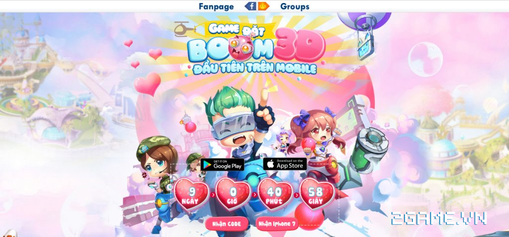 Boom 3D mobile ra mắt trang chủ, tuyên bố mở game vào ngày Va-lung-tung