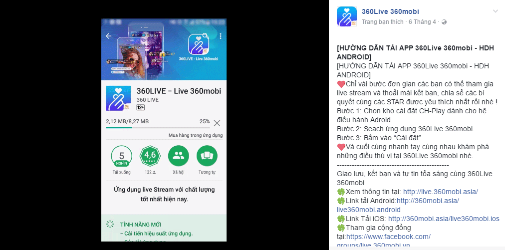 Người dùng nói gì về ứng dụng livestream 360Live 360mobi?
