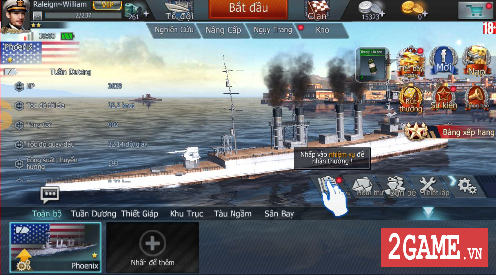 Cận cảnh 3 kiểu tàu chiến ưa dùng nhất trong Thủy Chiến 3D mobile