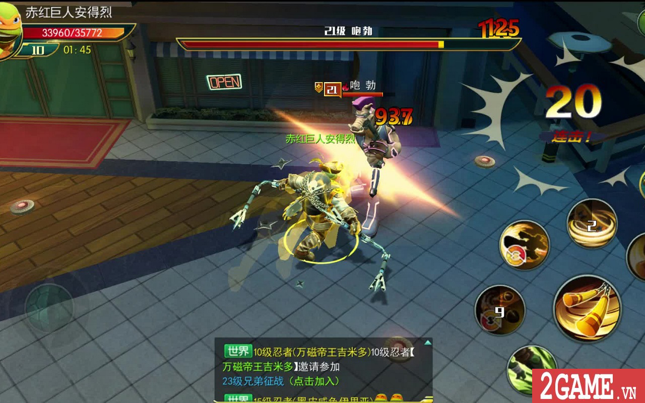 Ninja Rùa Online – Game mobile hấp dẫn được chuyển thể từ bộ phim cùng tên
