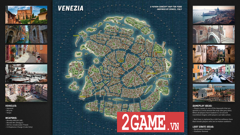 PUBG lại hé lộ về ý tưởng làm một bản đồ mới phỏng dựng từ Venezia