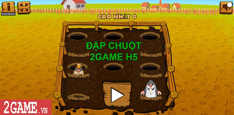 Đập Chuột H5 – Mô phỏng trò chơi đập chuột ở các máy chơi game trong siêu thị