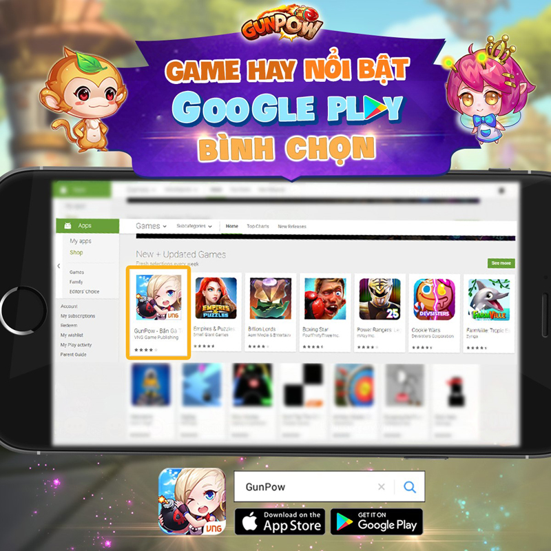 GunPow vinh dự lọt vào Top Game Hay do Google Play bình chọn đợt mới nhất