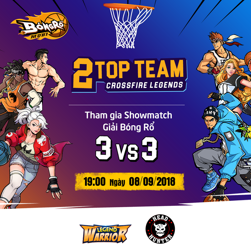 Xem Top team Crossfire Legends thi đấu Bóng Rổ Mobi 3vs3 nhận quà cực đỉnh