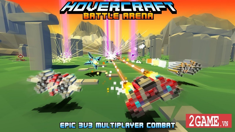 Hovercraft: Battle Arena – game bắn súng với vẻ ngoài có phần khá giống Minecraft