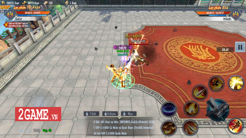 Thần Long Tam Quốc Mobile cho người chơi chiến đấu công thủ, tránh né vô cùng rõ ràng