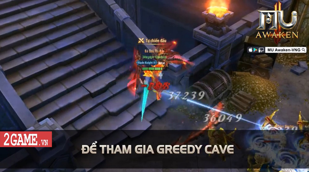 Greedy Cave – Tính năng mới mẻ và hiện đại trong MU Awaken VNG giúp người chơi kiếm bộn tiền