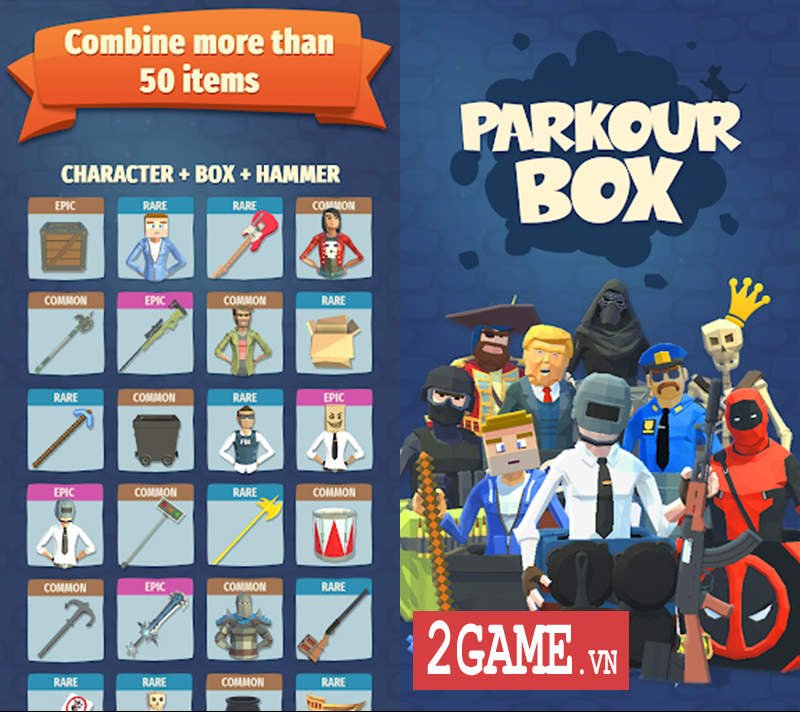 Hammer Parkour Race PvP – Game Arcade phong cách Indie gây ức chế nhất khi cho chơi Online