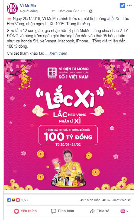 Ví MoMo – Ứng dụng tài chính Việt lần đầu tiên đạt mốc 1 triệu CCU