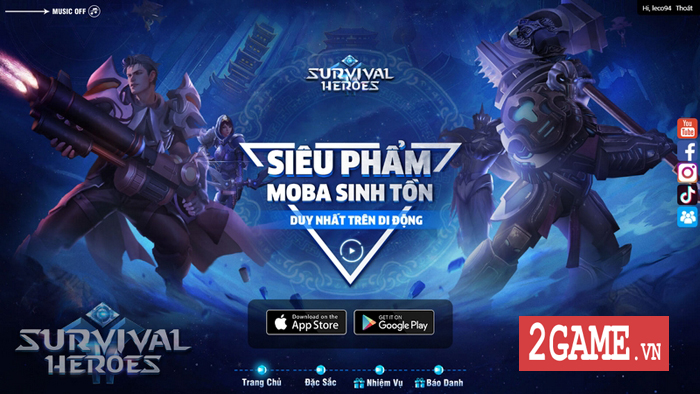 Cuối cùng Survival Heroes Việt Nam đã chịu ra mắt fan game MOBA và Sinh tồn 0