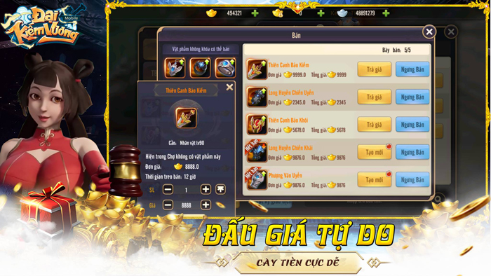 Đại Kiếm Vương Mobile cho người chơi dẫn theo 7 người đẹp chiến đấu cùng 2 Đại Kiếm Vương Mobile cho người chơi dẫn theo 7 người đẹp chiến đấu cùng 2