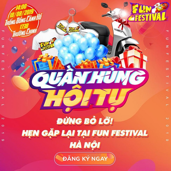 NPH Funtap chính thức thông báo mở đăng ký tham dự lễ hội Funfestival Hà Nội 0