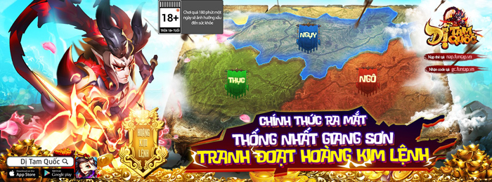 Tặng 888 giftcode game Dị Tam Quốc Mobile
