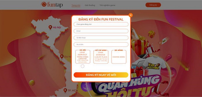 NPH Funtap chính thức thông báo mở đăng ký tham dự lễ hội Funfestival Hà Nội 3