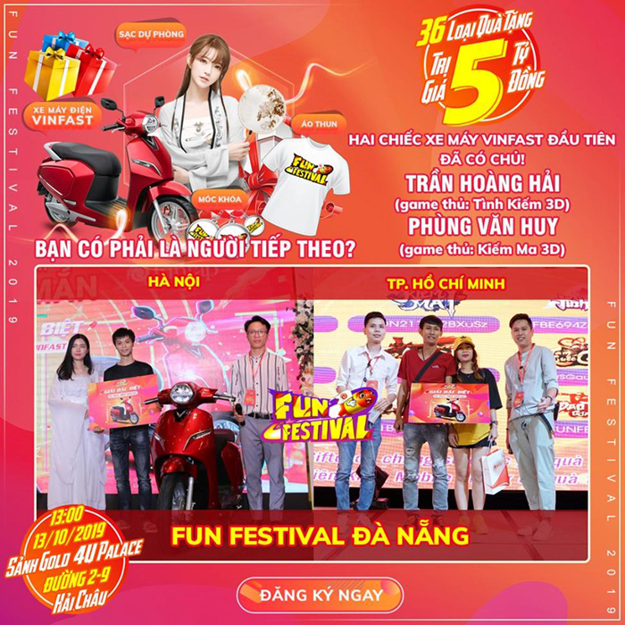 Game thủ Tình Kiếm 3D hãy nhanh chân tham dự Fun Festival 2019 Đà Nẵng để săn quà xịn!