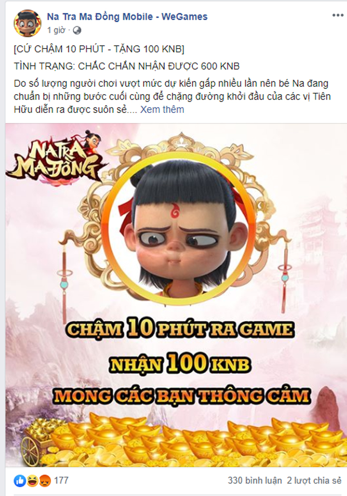 Game Na Tra Ma Đồng H5 sập server vì quá tải