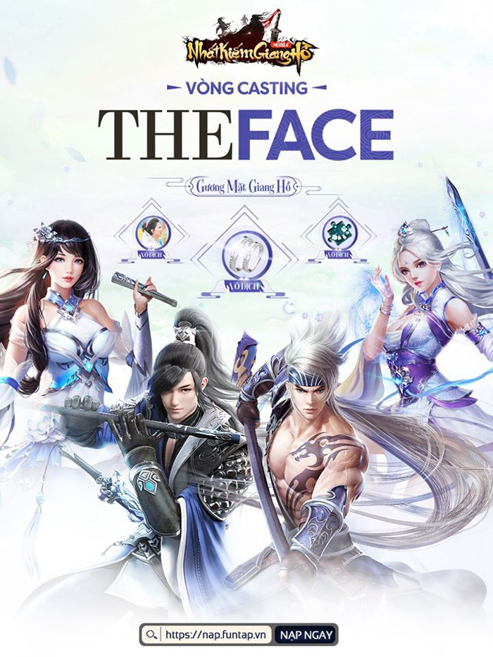 Cộng đồng Nhất Kiếm Giang Hồ nô nức tham gia cuộc thi The Face Nhất Kiếm