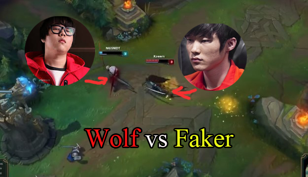 Liên Minh Huyền Thoại: Faker vs Wolf solo Yasuo :v