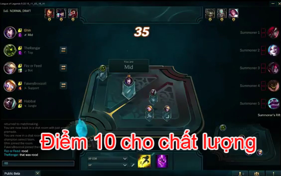 Liên Minh Huyền Thoại: Test hệ thống Cấm-Chọn mới trên server PBE