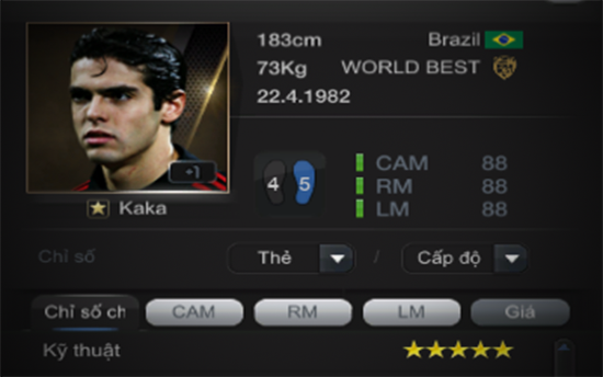 FIFA Online 3: Cùng xem Kaka thăng hoa mùa World Best