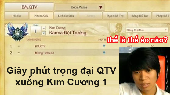 [LMHT] Giây phút trọng đại của QTV rớt xuống Kim Cương 1, anh ấy nói gì?