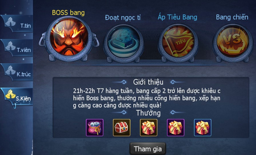 Thần Điêu Hiệp Lữ Soha – Tìm hiểu Hoạt động BOSS Bang Thần Điêu Hiệp Lữ Soha – Tìm hiểu Hoạt động BOSS Bang