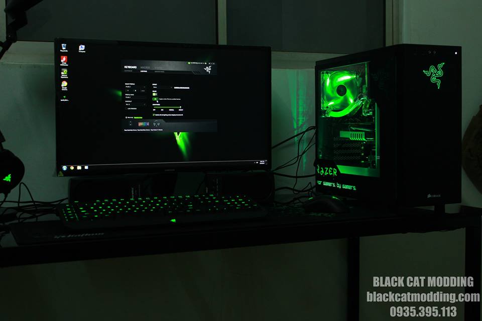 Pc Razaq Sốc với game thủ Việt được anh trai thưởng nóng dàn PC Razer Style