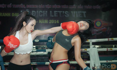 Hotgirl Việt hóa thân thành nữ Boxer gợi cảm