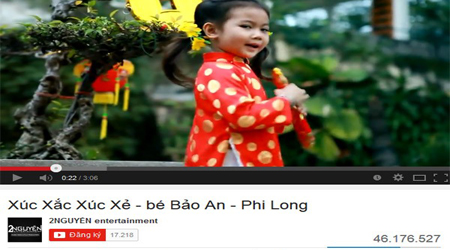 Cô bé người Việt 8 tuổi có MV đạt gần 50 triệu lượt view trên Youtube