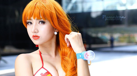 Cosplay Nami phiên bản pikachi trong One Piece