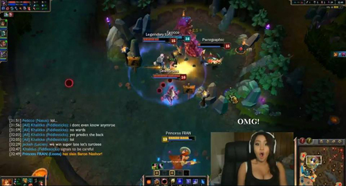 Liên Minh Huyền Thoại: em gái cướp được baron hét như cháy nhà :v