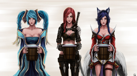 Fan art về 3 tướng nữ hot nhất Liên Minh Huyền Thoại