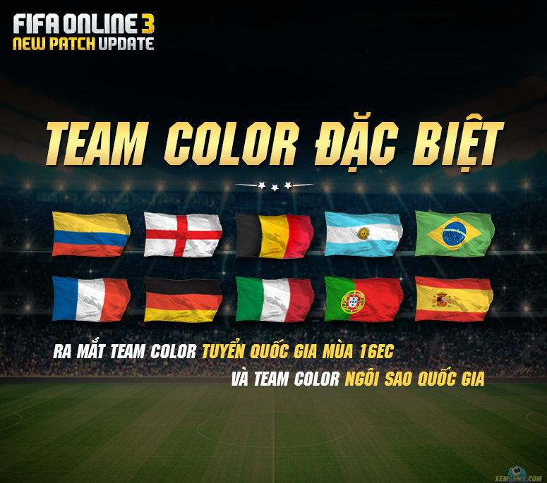 FIFA Online 3: Cùng điểm qua những cơ bản Mix Team Color tháng 8