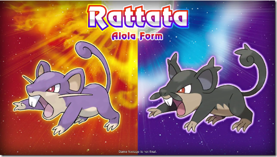 Pokemon Sun and Moon hé lộ thông tin về Pokemon mới Alolan Rattata