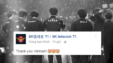 LMHT: Bất ngờ đội tuyển SKT T1 cảm ơn fan hâm mộ Việt Nam