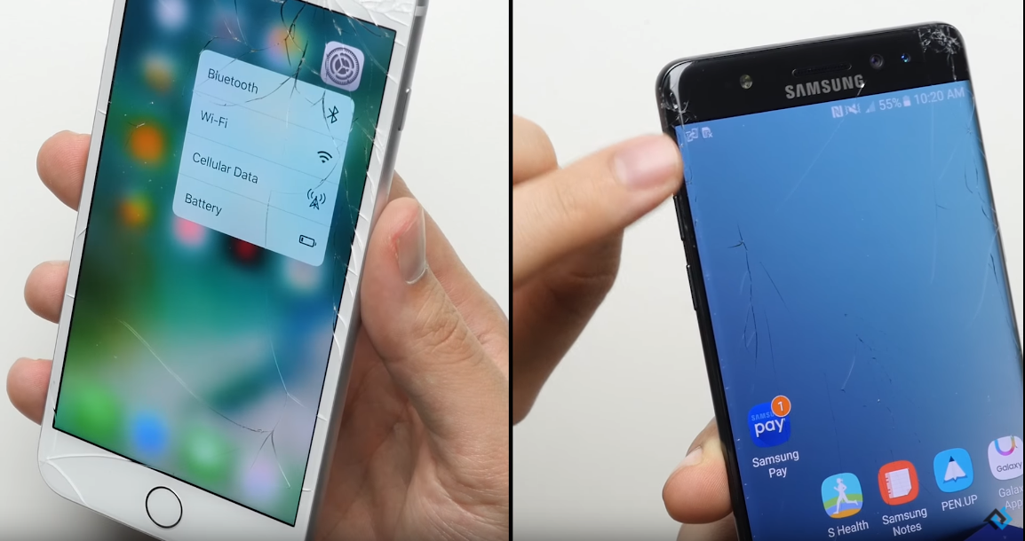 iPhone 7 Plus hay Galaxy Note 7 “chết trước” khi bị thả rơi