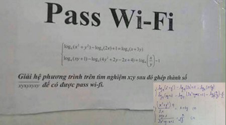 Bái phục thanh niên ngồi giải phương trình để tìm ra Pass Wifi hóc búa