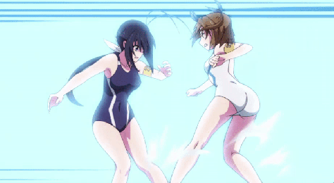 Choáng với Anime để các nhân vật nữ đánh nhau bằng ngực với mông