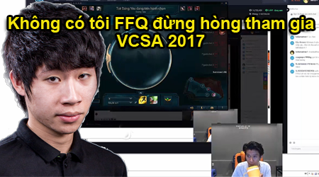 LMHT: Shyn béo hỏi QTV sao chưa nhắn tin cảm ơn mình vì mang suất VCSA 2017 cho team FFQ