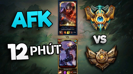 Liên Minh Huyền Thoại: Thách Đấu solo 1v1 Đồng Đoàn, chấp 12 phút AFK!