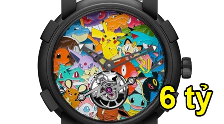 Sốc với đồng hồ Pokemon trị giá 6 tỷ đồng, cho chưa chắc nhận chứ lấy gì mua