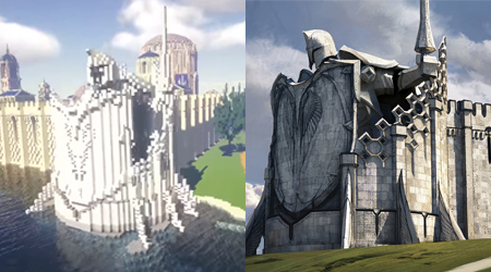 LMHT: Game thủ phác họa cả thành phố Demacia trong Minecraft, chi tiết đến từng viên gạch
