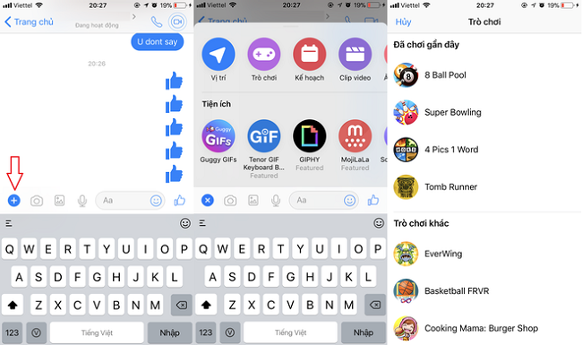 Facebook cập nhật tính năng thách đấu bạn bè chơi game ngay trên Messenger