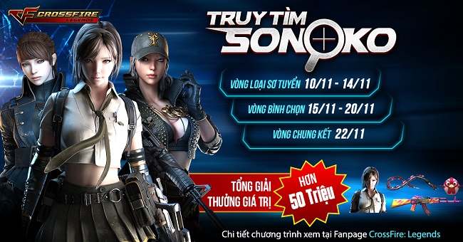 Crossfire Legends: Sự kiện Truy tìm Sonoko bắt đầu với tổng giải thưởng hơn 50 triệu