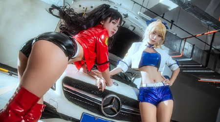 Ngắm bộ ảnh Cosplay Fate/Stay Night Rin và Saber phiên bản Racing cực nóng bỏng