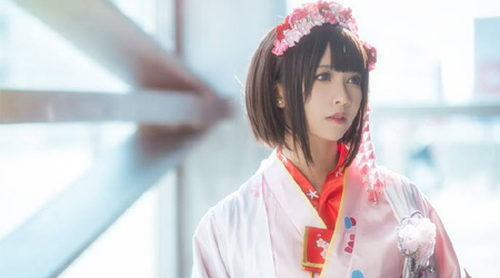 Cosplay Megumi trong anime Saekano: Dịu dàng với trang phục Kimono